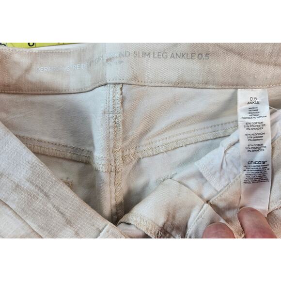 NWT Perfect stretch girlfriend slim leg ankle brown tie-dye grunge 0.5 (6) NEW - Picture 3 of 7